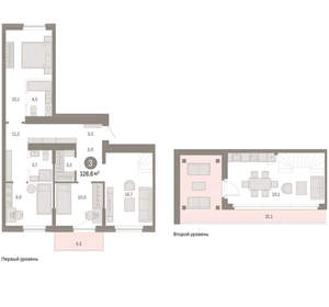 3-к квартира, вторичка, 127м2, 7/9 этаж
