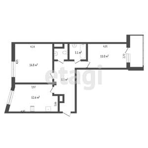 2-к квартира, вторичка, 70м2, 7/9 этаж