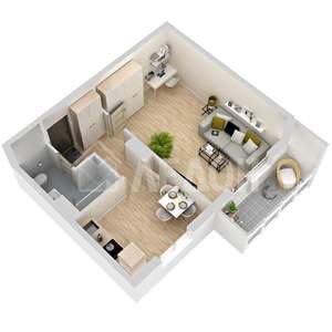 1-к квартира, вторичка, 37м2, 8/10 этаж