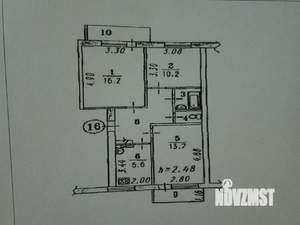 3-к квартира, вторичка, 58м2, 3/5 этаж