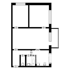 3-к квартира, вторичка, 49м2, 2/5 этаж