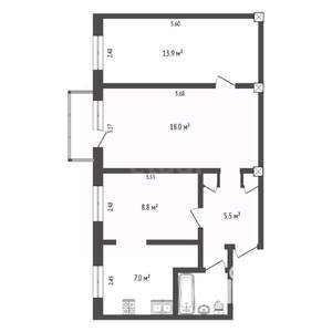 3-к квартира, вторичка, 57м2, 3/5 этаж