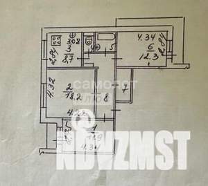 3-к квартира, вторичка, 68м2, 11/12 этаж