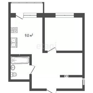 1-к квартира, вторичка, 39м2, 12/19 этаж