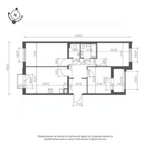 3-к квартира, вторичка, 83м2, 2/9 этаж