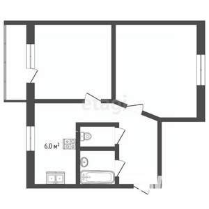 2-к квартира, вторичка, 44м2, 2/5 этаж