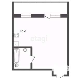 Студия квартира, вторичка, 33м2, 3/10 этаж