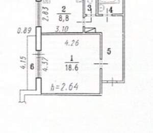 1-к квартира, вторичка, 39м2, 12/12 этаж