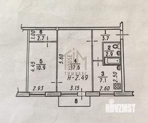 2-к квартира, вторичка, 45м2, 4/5 этаж