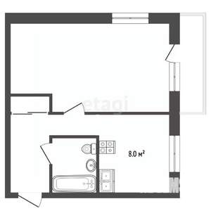 1-к квартира, вторичка, 31м2, 3/5 этаж