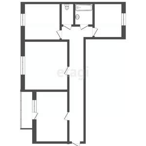 3-к квартира, вторичка, 81м2, 1/10 этаж