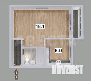 1-к квартира, вторичка, 30м2, 3/5 этаж