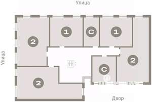 1-к квартира, вторичка, 42м2, 6/8 этаж