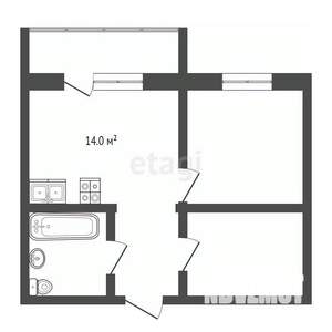 1-к квартира, вторичка, 41м2, 14/15 этаж