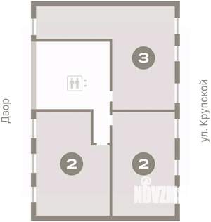 2-к квартира, вторичка, 65м2, 6/17 этаж