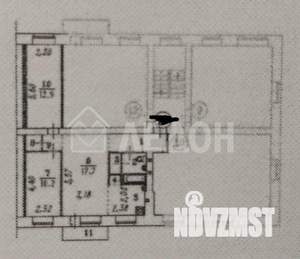 3-к квартира, вторичка, 58м2, 4/5 этаж