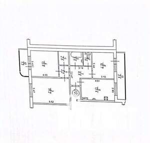 3-к квартира, вторичка, 74м2, 5/10 этаж