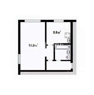 1-к квартира, вторичка, 30м2, 1/5 этаж