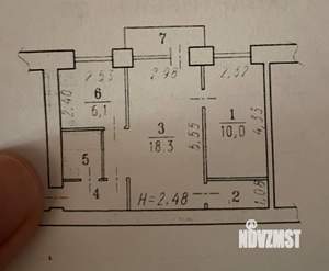 2-к квартира, вторичка, 43м2, 2/5 этаж