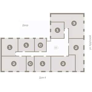 2-к квартира, вторичка, 60м2, 6/17 этаж