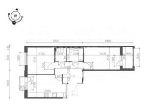 2-к квартира, вторичка, 65м2, 2/10 этаж
