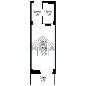 1-к квартира, вторичка, 27м2, 2/16 этаж