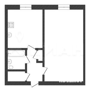 1-к квартира, вторичка, 32м2, 8/9 этаж