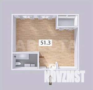 Студия квартира, вторичка, 56м2, 16/18 этаж