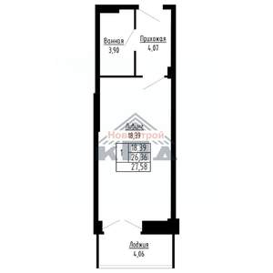 1-к квартира, вторичка, 28м2, 6/16 этаж
