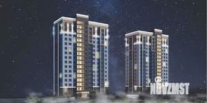1-к квартира, строящийся дом, 44м2, 7/16 этаж
