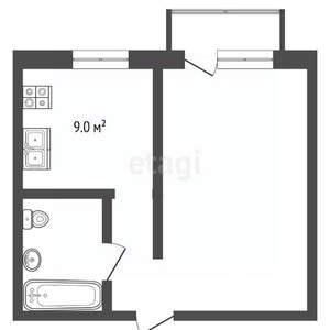 1-к квартира, вторичка, 35м2, 9/10 этаж