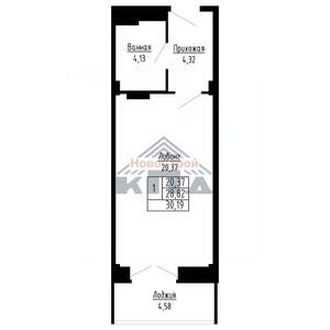 1-к квартира, вторичка, 30м2, 5/16 этаж