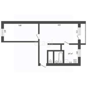 2-к квартира, вторичка, 45м2, 4/5 этаж