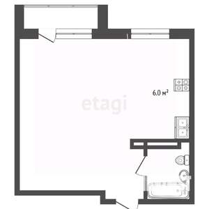 Студия квартира, вторичка, 34м2, 4/5 этаж