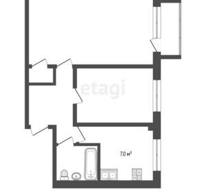 2-к квартира, вторичка, 42м2, 5/5 этаж