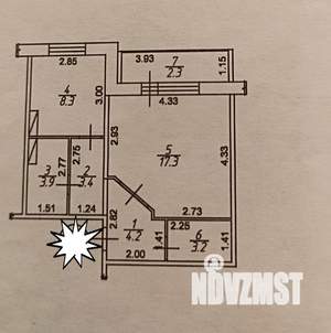 1-к квартира, вторичка, 40м2, 4/10 этаж