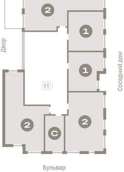 2-к квартира, вторичка, 66м2, 2/16 этаж
