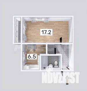 1-к квартира, вторичка, 31м2, 5/5 этаж