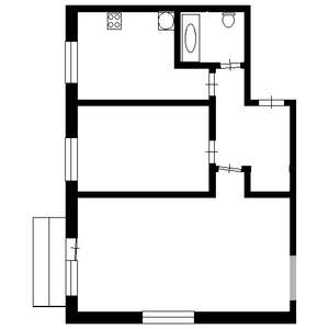 2-к квартира, вторичка, 44м2, 1/5 этаж