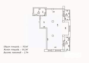 2-к квартира, сданный дом, 69м2, 6/18 этаж