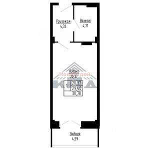 1-к квартира, вторичка, 31м2, 8/16 этаж