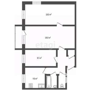 3-к квартира, вторичка, 58м2, 5/5 этаж