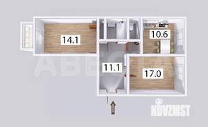 2-к квартира, вторичка, 59м2, 4/4 этаж
