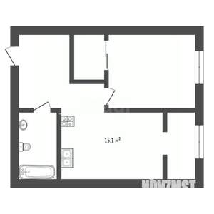 1-к квартира, сданный дом, 48м2, 15/17 этаж