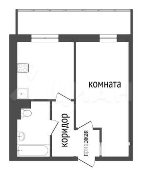 1-к квартира, вторичка, 33м2, 3/10 этаж