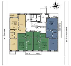 2-к квартира, строящийся дом, 64м2, 1/10 этаж