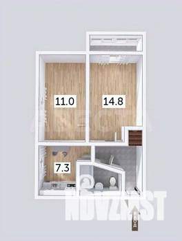 2-к квартира, вторичка, 41м2, 3/5 этаж