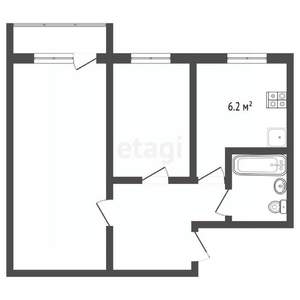 2-к квартира, вторичка, 42м2, 5/5 этаж