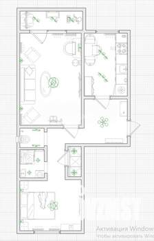 2-к квартира, вторичка, 50м2, 4/5 этаж