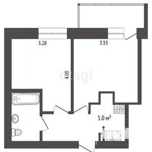 2-к квартира, вторичка, 37м2, 9/9 этаж